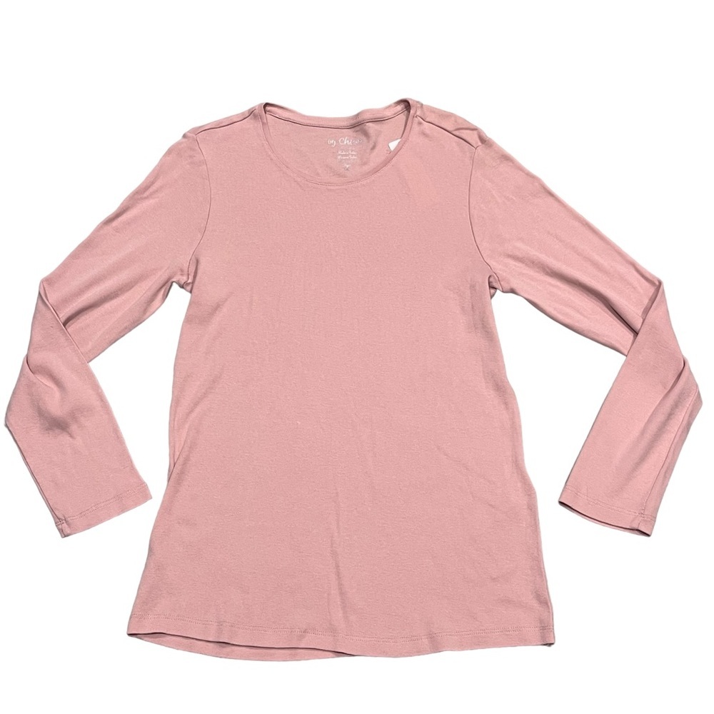 NEW Chico’s Leanna Long Sleeve Basic Knit Top Shirt